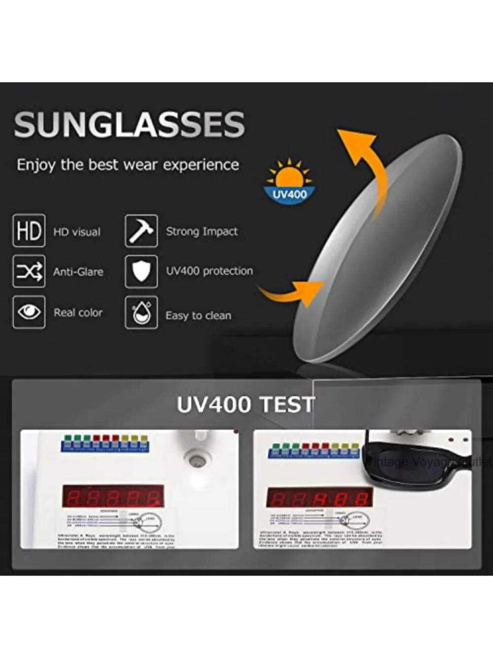Retro Rectangle Sunglasses for Women UV400 Polycarbonate Lens Driving Travel